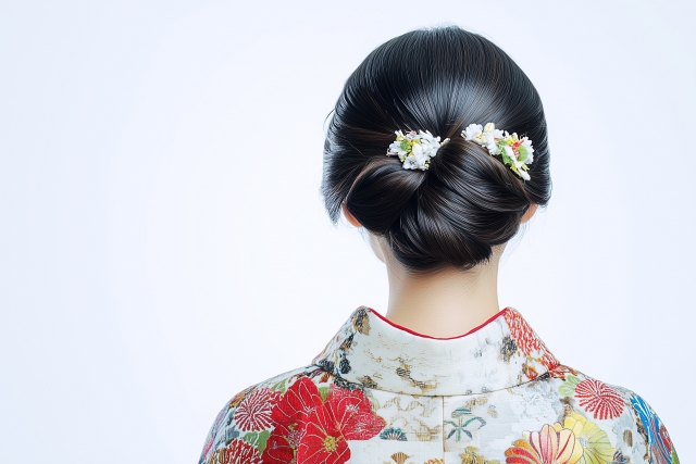 着物の女性の後ろ姿